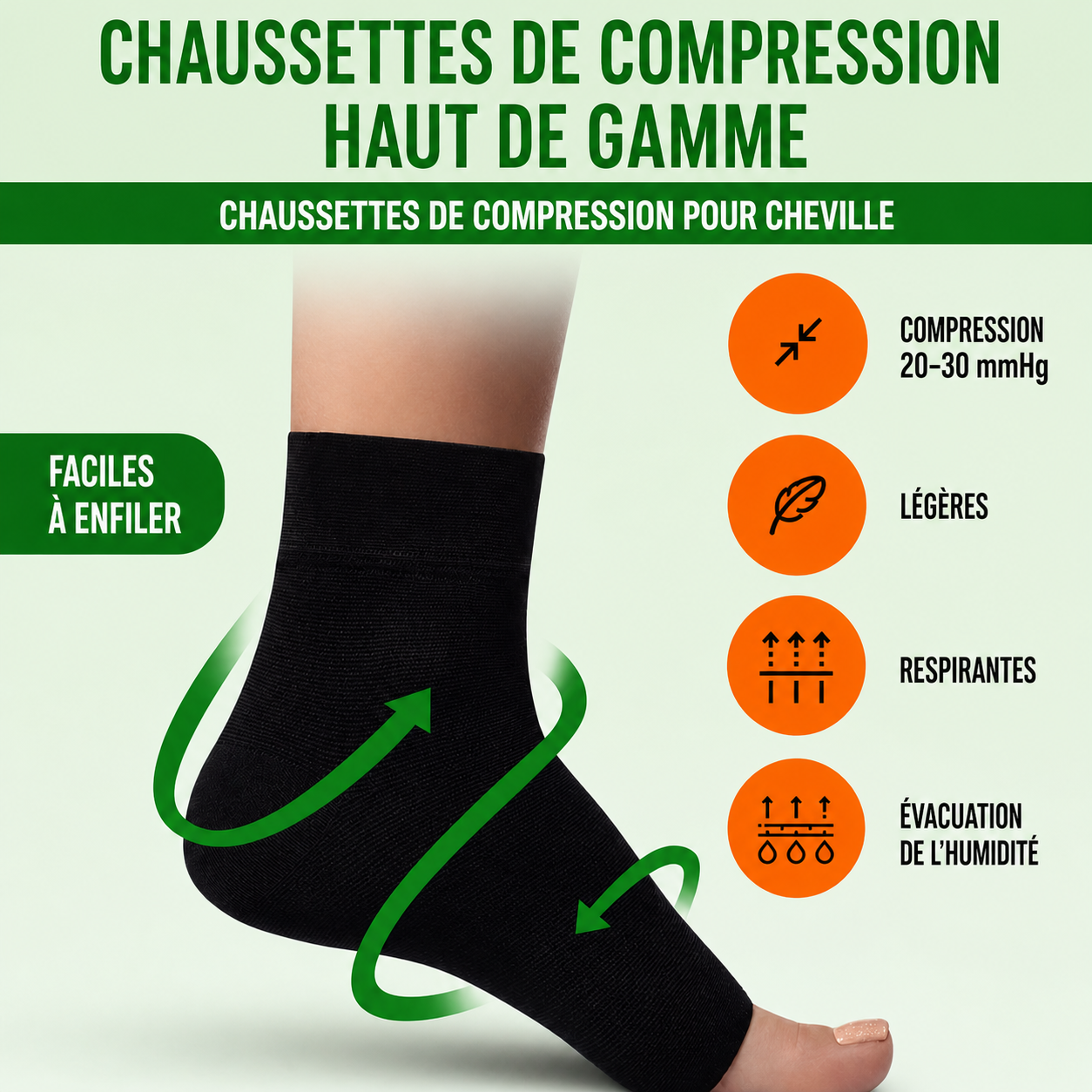 Chaussettes de compression Allure Pro (Shorts)