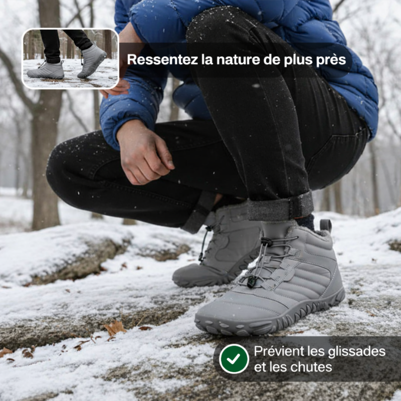 Marenis - Chaussures barefoot d’hiver imperméables et antidérapantes (Unisexe)